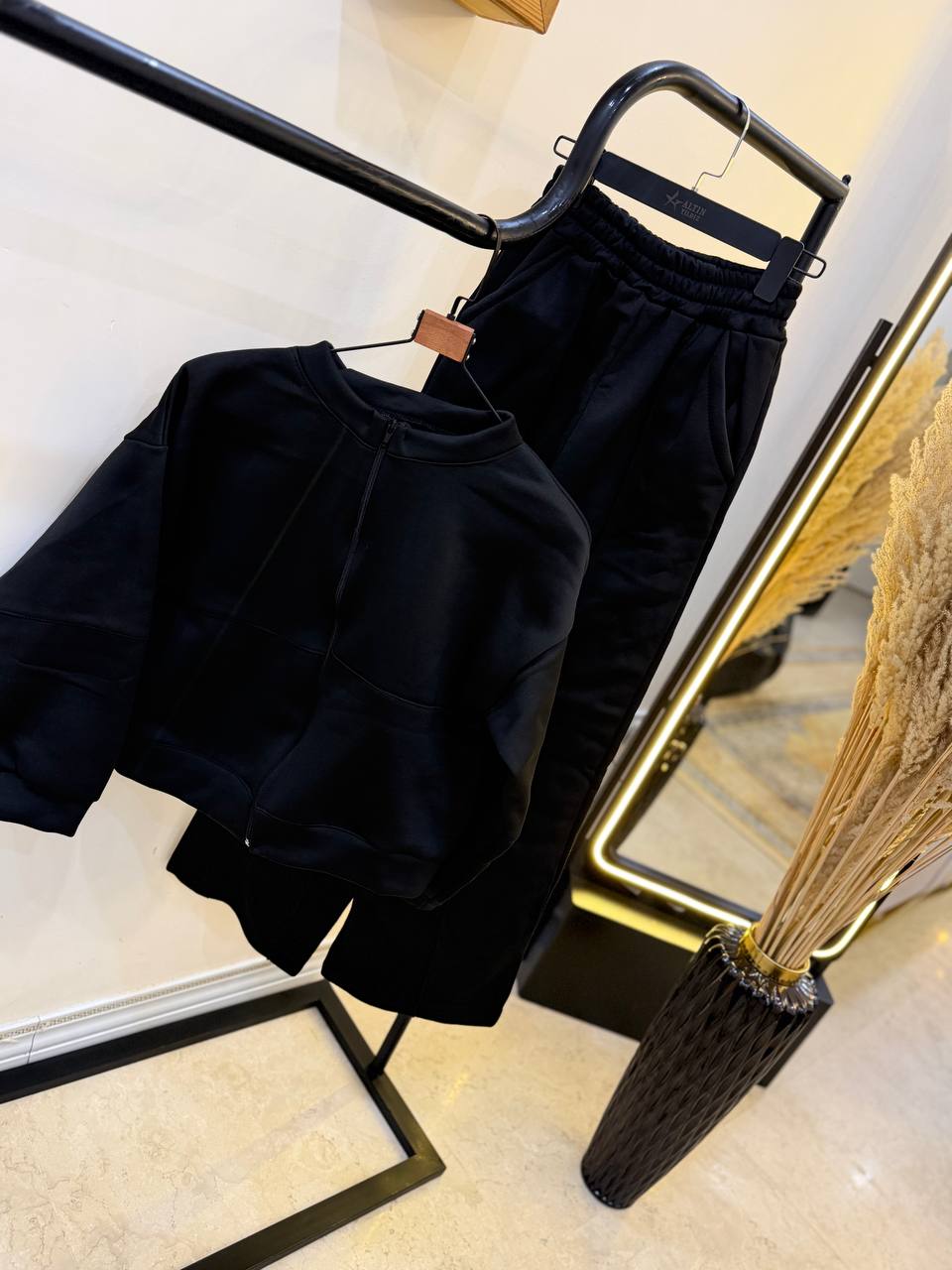 ست سویشرت و شلوار  شلوار بگ بالا تنه باکسی